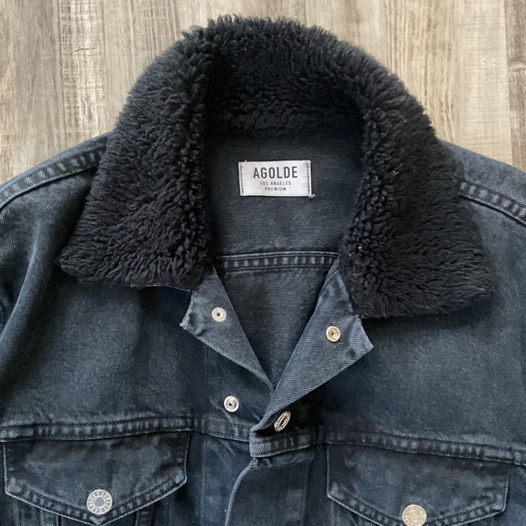 AGOLDE Harper Faux Sherpa Jacket in Time Out - Picture 5 of 8